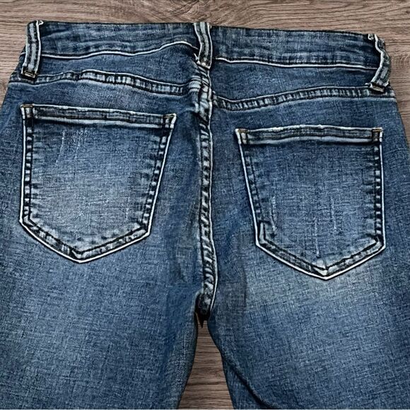 Pistola Jeans ladies Distressed Raw Hem Skinny Denim Blue Jeans Size 25 - Picture 7 of 13
